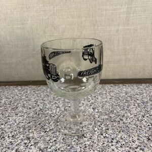 Vintage Freightliner Trucking Thumbprint Glass Beer Mug 6" Tall Rare 1970's